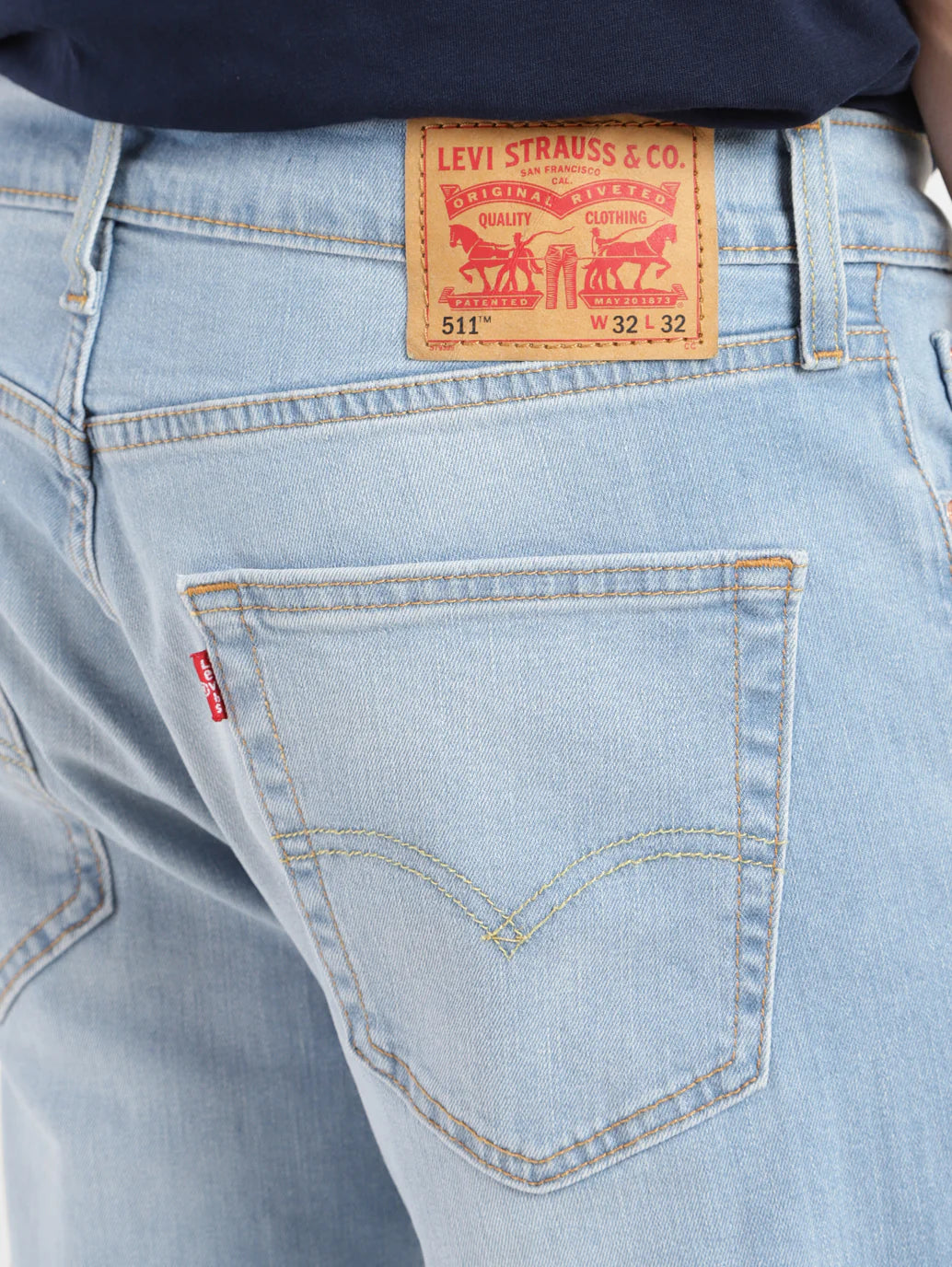 Levis 511 Light Blue Slim Fit Mid Rise Jeans