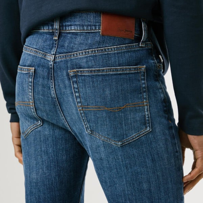 pepejeans slim fit mid-rise jeans - hatch