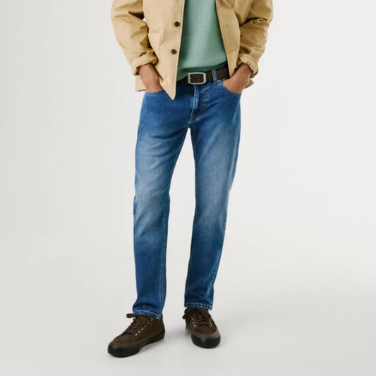 pepejeans taper fit mid-rise jeans - stanley