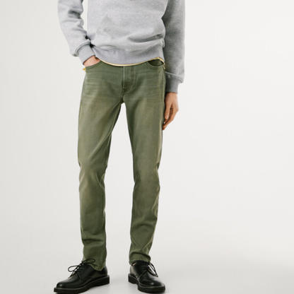 pepejeans taper fit mid-rise jeans - stanley