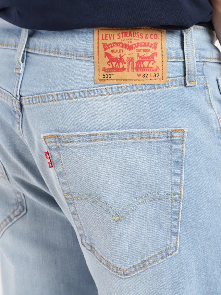 Levis 511 Light Blue Slim Fit Mid Rise Jeans - Jack N Jeans