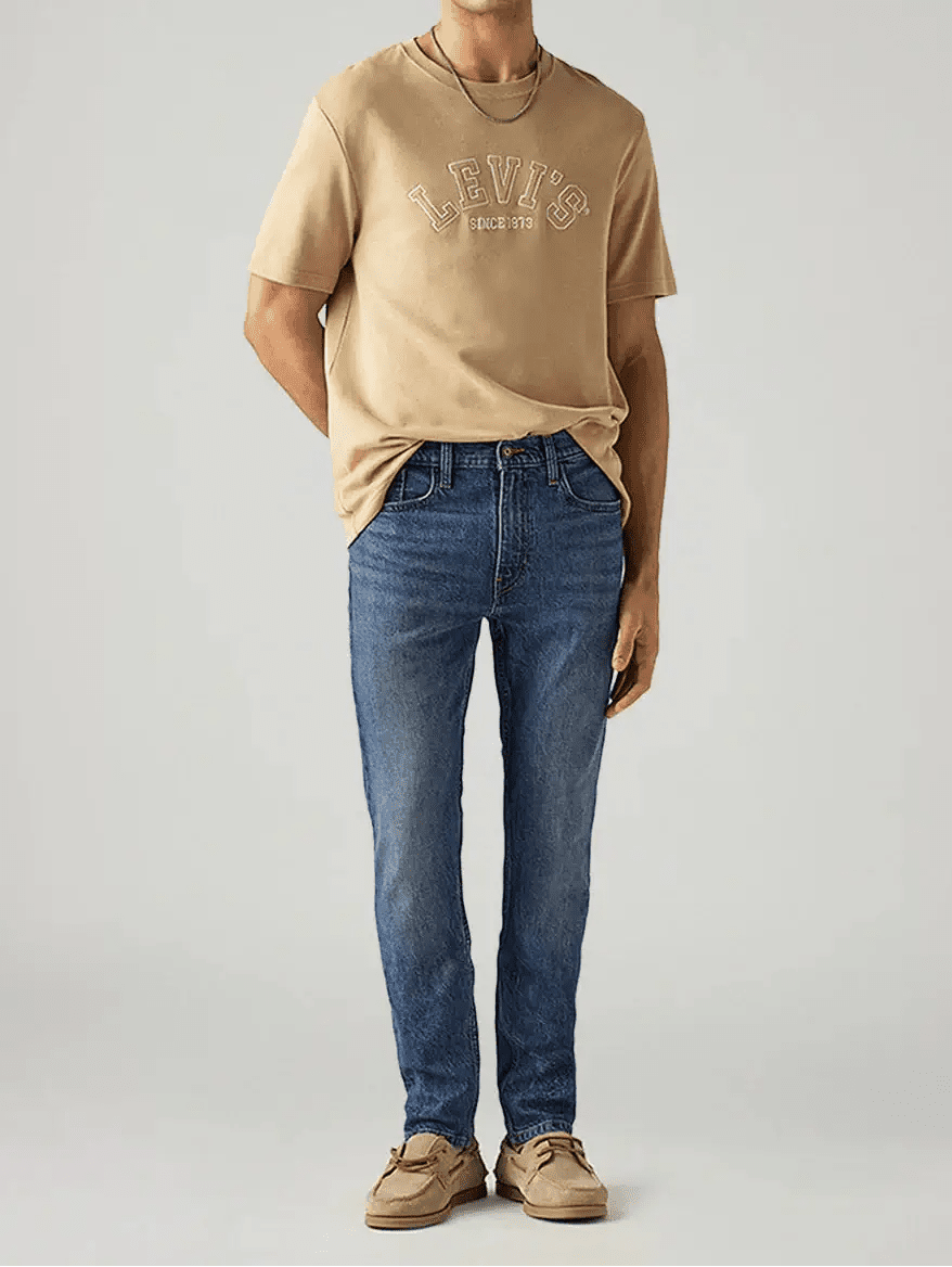 Levi's 513 Blue Slim Straight Fit Mid Rise Jeans - Jack N Jeans