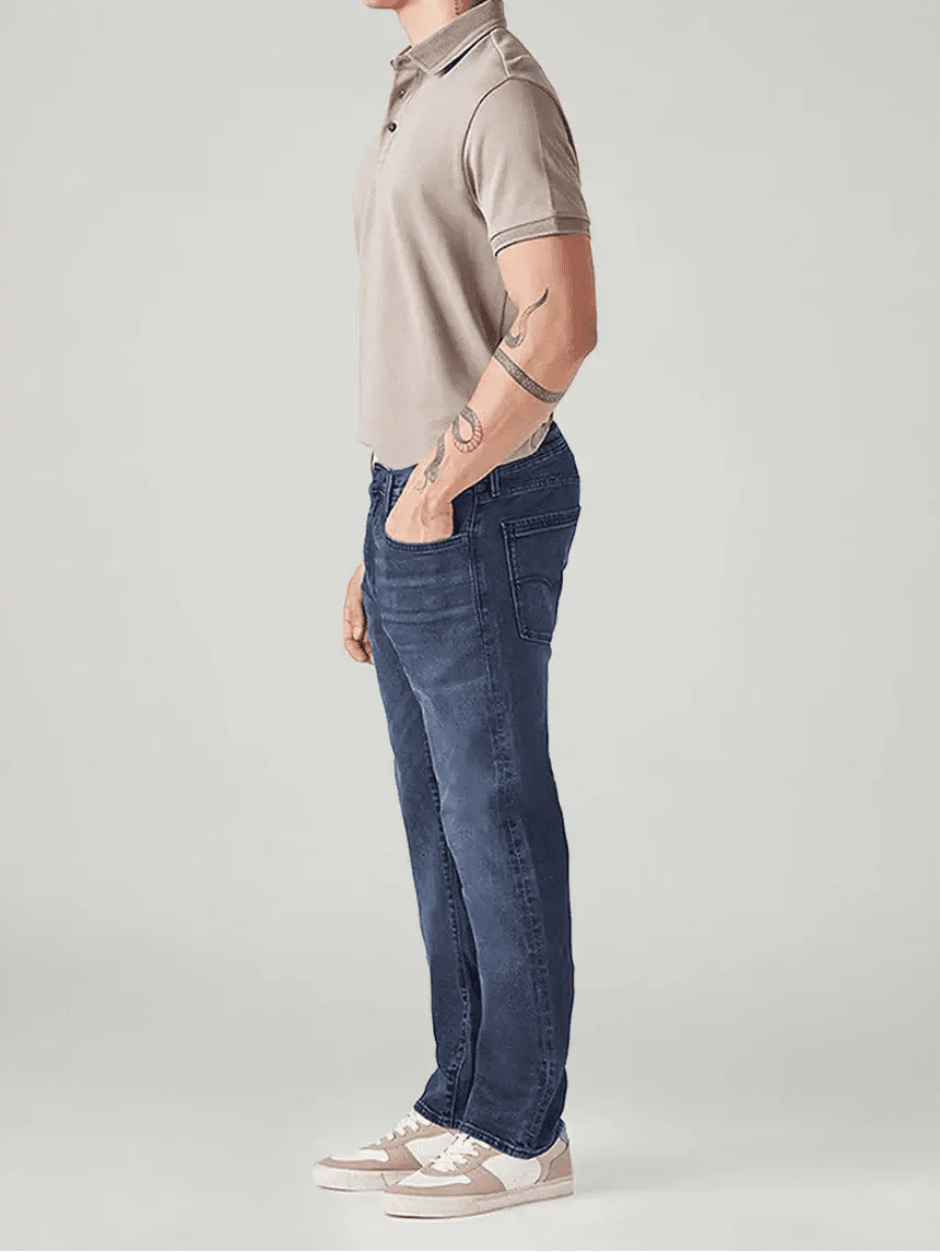 Levi's 513 Blue Slim Straight Fit Mid Rise RedLoop Jeans - Jack N Jeans