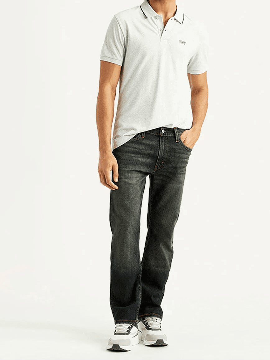 Levi's 513 Charcoal Grey Slim Straight Fit Mid Rise Jeans - Jack N Jeans