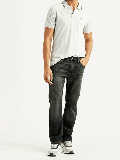 Levi's 513 Charcoal Grey Slim Straight Fit Mid Rise Jeans - Jack N Jeans