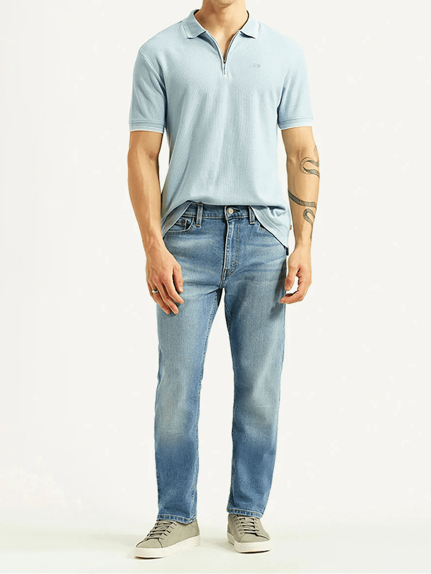 Levi's 513 Light Blue Slim Straight Fit Mid Rise Jeans - Jack N Jeans