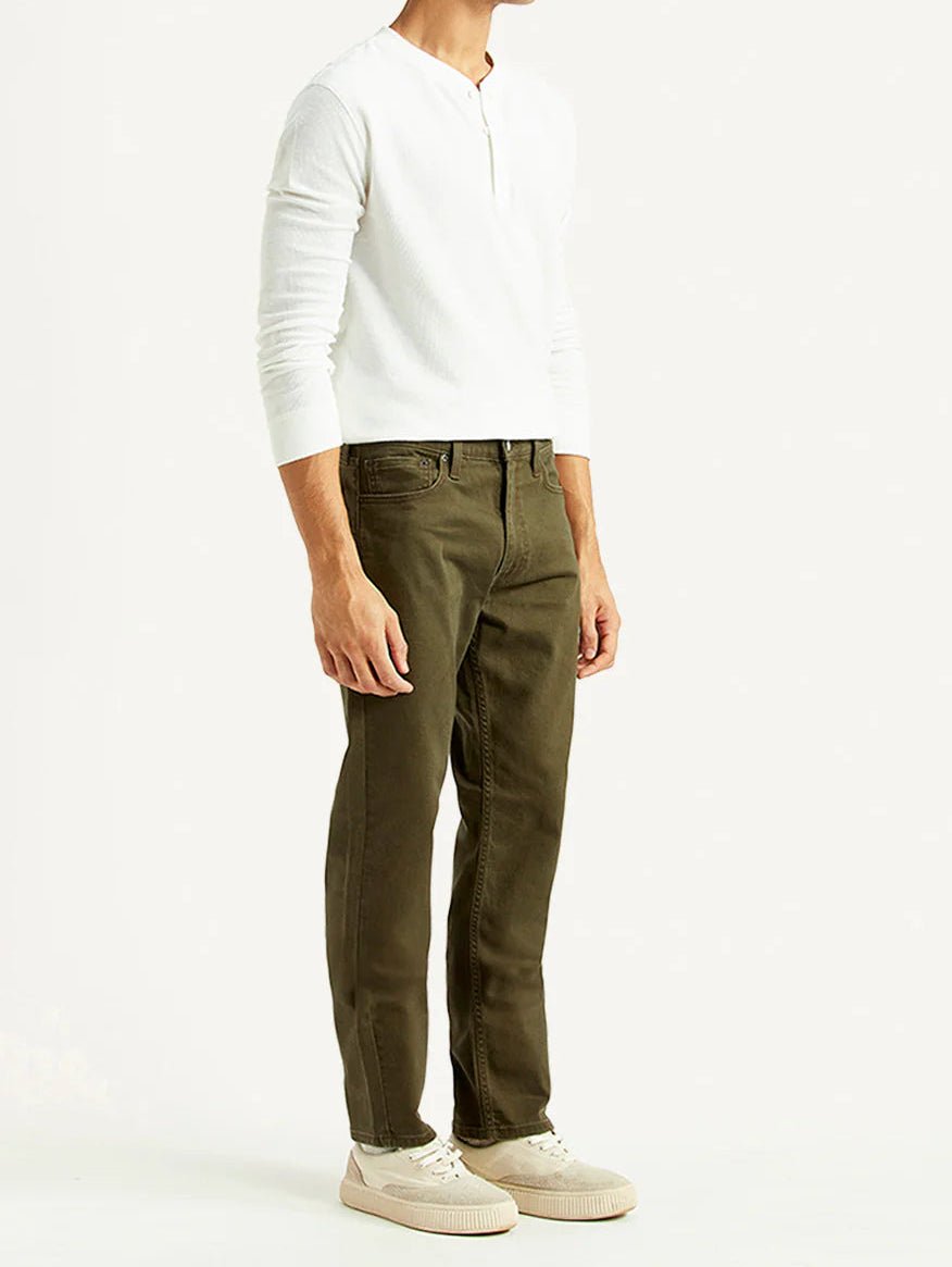 Levi's 513 Olive Slim Straight Fit Mid Rise Jeans - Jack N Jeans
