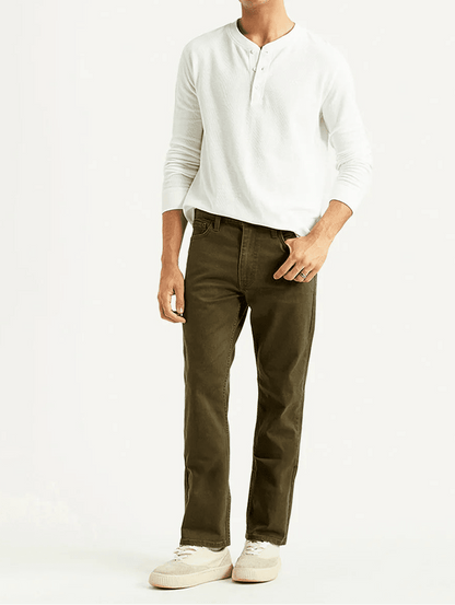 Levi's 513 Olive Slim Straight Fit Mid Rise Jeans - Jack N Jeans