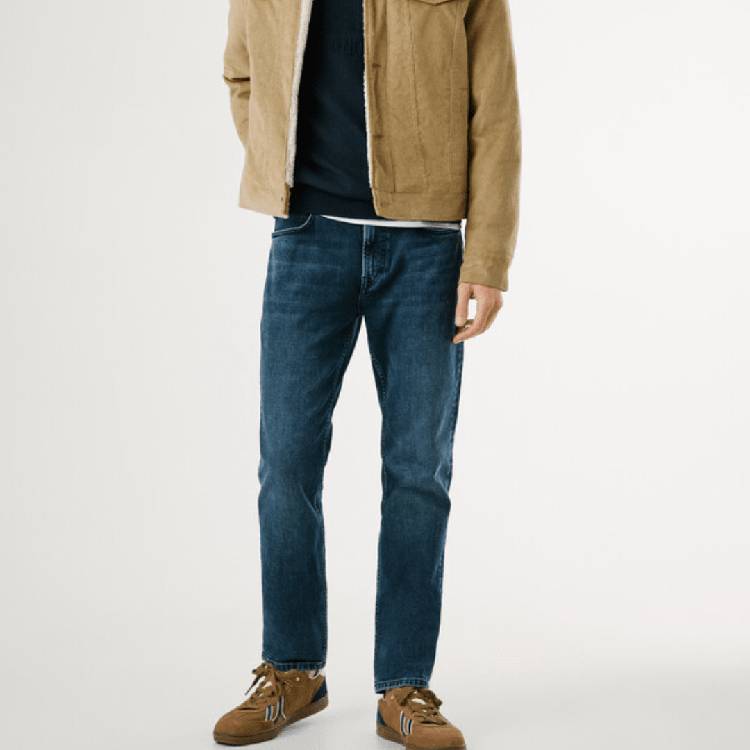 pepejeans taper fit mid-rise jeans - stanley - Jack N Jeans